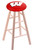 Wisconsin Badgers W Maple Wood Bar Stool