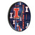 Illinois Fighting Illini Digitally Printed Wood Clock