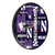 Northwestern Wildcats Digitally Printed Wood Clock