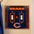 Chicago Bears Glass Double Switch Plate Cover