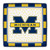 Michigan Wolverines Square Plate