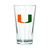 Miami Hurricanes Decal Pint Glass