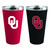Oklahoma Sooners 2 Pack Team Color Stainless Steel Pint Glass