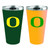 Oregon Ducks 2 Pack Team Color Stainless Steel Pint Glass