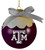 Texas A&M Aggies Glass Ball Ornament