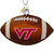 Virginia Tech Hokies Blown Glass Football Ornament