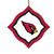 Arizona Cardinals Vintage Art Glass Ornament