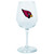 Arizona Cardinals Decal Wine Glass