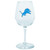 Detroit Lions Decal Wine Glass