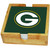 Green Bay Packers Square Coaster w/Caddy