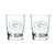 Green Bay Packers 2 Pack 15 oz. Etched Rocks Glass