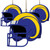 Los Angeles Rams 3 Pack Helmet Ornament