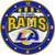 Los Angeles Rams Art Glass Clock