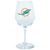 Miami Dolphins Decal Wine Glass