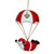 New Orleans Saints Skydiving Santa Ornament