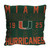 Miami Hurricanes Stacked Jacquard Pillow