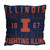 Illinois Fighting Illini Stacked Jacquard Pillow