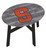 Syracuse Orange Distressed Wood Side Table