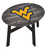 West Virginia Mountaineers Distressed Wood Side Table