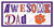 Clemson Tigers 6" x 12" Awesome Dad Sign