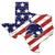 Texas State Bobcats 12" USA State Cutout Sign