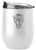 North Carolina State Wolfpack 16 oz. Powder Coat White Etch Curved Beverage Glass
