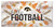 Iowa Hawkeyes Hello Football 6" x 12" Wall Art
