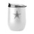 Dallas Cowboys 16 oz. Powder Coat White Etch Curved Beverage Glass