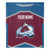 Colorado Avalanche Personalized Jersey Silk Touch Throw Blanket