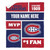 Montreal Canadiens Personalized Colorblock Sherpa Throw Blanket