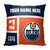 Edmonton Oilers Personalized Colorblock Throw Pillow