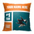 San Jose Sharks Personalized Colorblock Throw Pillow