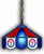 Texas Rangers 14" Glass Pub Lamp