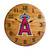 Los Angeles Angels Oak Barrel Clock