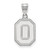 Ohio State Buckeyes 10k White Gold Medium Pendant