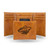 Minnesota Wild Laser Engraved Brown Trifold Wallet