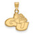 Gonzaga Bulldogs 10k Yellow Gold Small Pendant