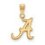 Alabama Crimson Tide Logo Art 10K Yellow Gold Pendant