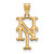 New York Mets 10k Yellow Gold Large Pendant