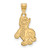 North Carolina State Wolfpack 10k Yellow Gold Large Pendant