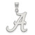 Alabama Crimson Tide 14k White Gold Large Pendant