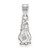 Youngstown State Penguins 14k White Gold Small Pendant