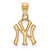 New York Yankees MLB 14K Yellow Gold Small Pendant