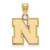 Nebraska Cornhuskers 14k Yellow Gold Small Pendant