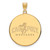 California Polytechnic State Mustangs Sterling Silver Gold Plated Extra Large Disc Pendant