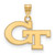 Georgia Tech Yellow Jackets NCAA Sterling Silver Gold Plated Small Pendant