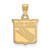 New York Rangers Sterling Silver Gold Plated Small Pendant