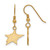 Dallas Stars Sterling Silver Gold Plated Small Dangle Earrings