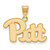 Pittsburgh Panthers NCAA Sterling Silver Gold Plated Medium Pendant