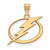 Tampa Bay Lightning Sterling Silver Gold Plated Large Pendant